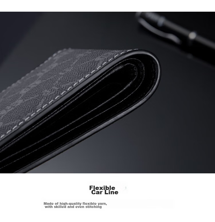 GOLF GOLF Men's Wallet Multi-card Short Wallet Men's Casual Card Holder Retro Printed Large Capacity Leather Clip Horizontal Ticket Clip Business Small Wallet 5V786386J Black 25
