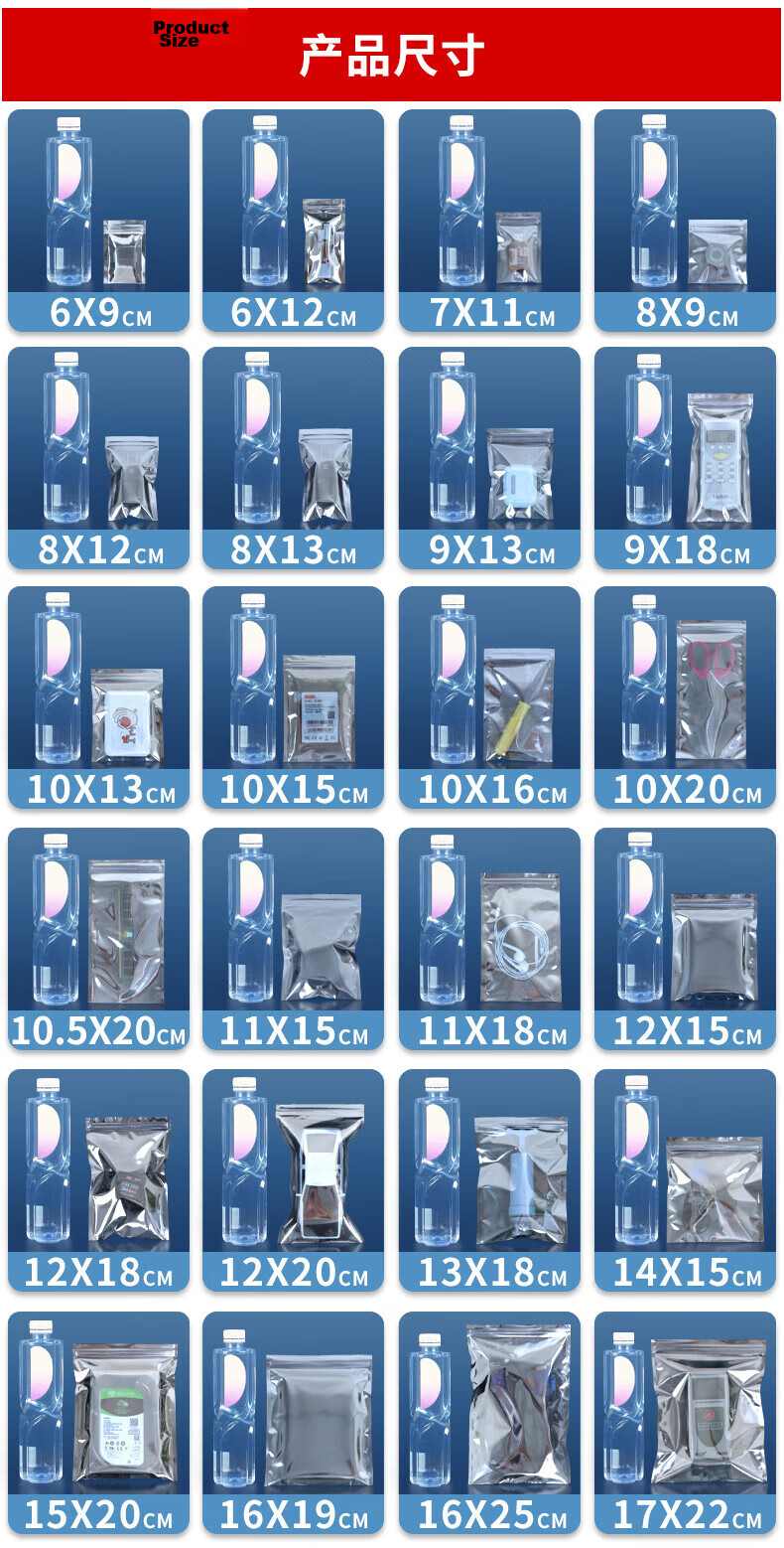 Junwen Anti-Static Resealable Shielding Bags Hard Drive Motherboard Chip Sealing Bags Graphics Card Packaging Bags 10x16cm (100pcs) 7