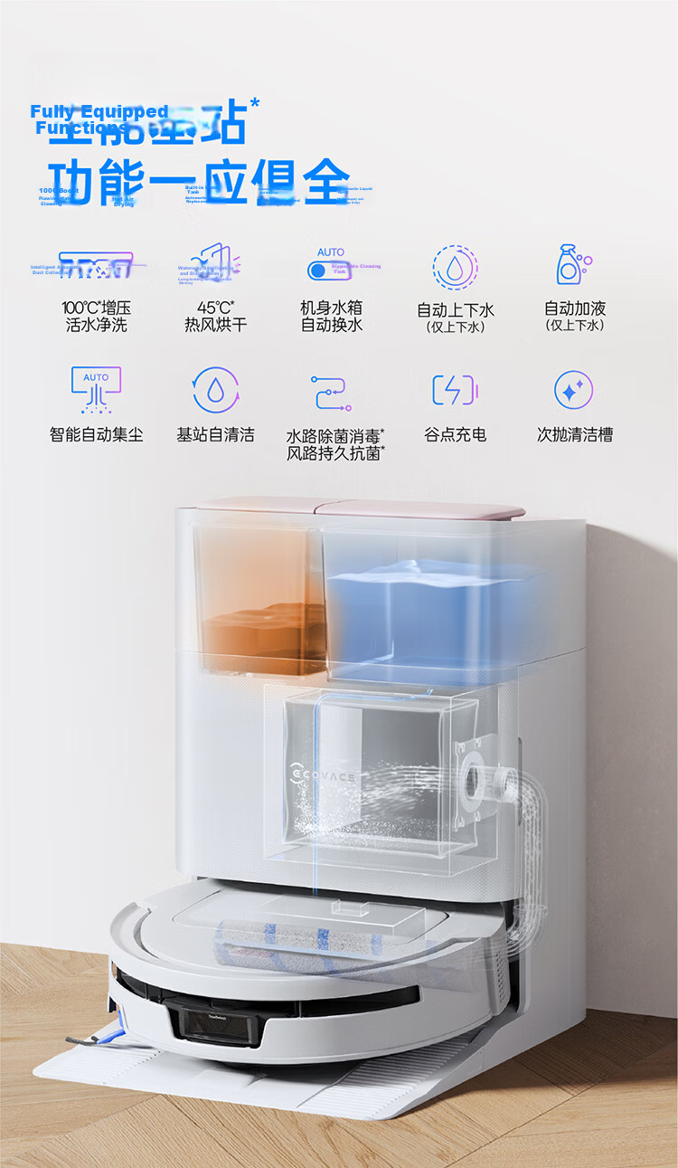 Ecovacs T80S PRO Robot Vacuum Cleaner with Mopping, Washing, Drying, Automatic Cleaning, Drum Floor Washing Robot Water Tank Version【Price Protection 618】 36