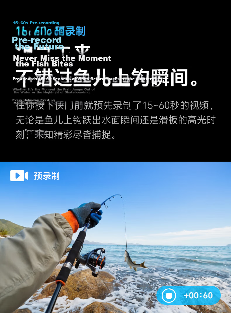 SJCAM C300 Extended Battery Version Thumb-Sized Action Camera for Motorcycle Helmet Riding, Anti-Shake Waterproof Dash Cam Fishing Vlog Live Streaming Pre-Recording First-Person View No Buffer 12