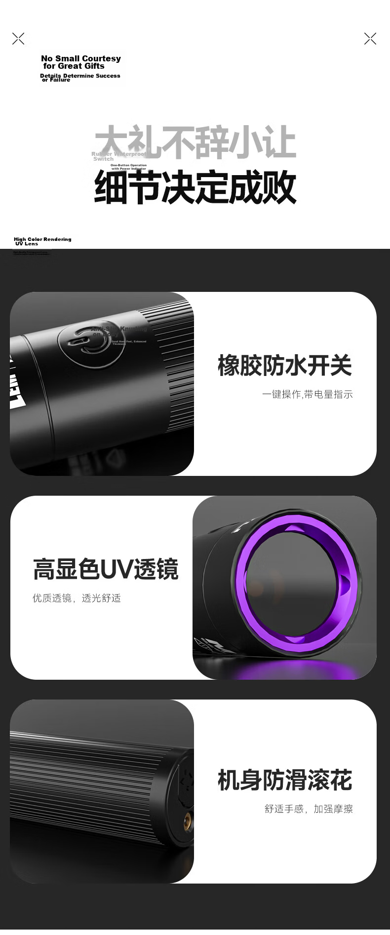 LEM Wood's Lamp UV Light 365nm Ultraviolet Flashlight for Fruit, Vegetable, Cat Ringworm Detection, Currency Verification, and Alcohol Inspection Laser Pen 19