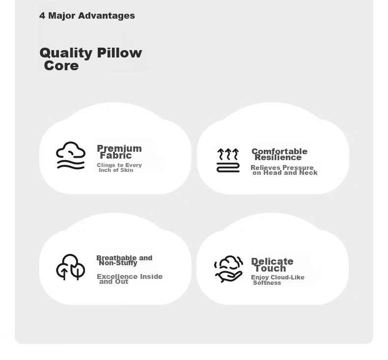 Grace Class A Deep Sleep Pillow Core Star Hotel Feather Silk Fiber Soft Pillow Core Single Pack 5