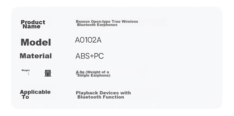 BASEUS MC2 Air AI Translation Bluetooth Earbuds Clip-On Open-Ear Sports Noise-Cancelling Headset for Huawei Apple Phones Cloud Mist Pink 64