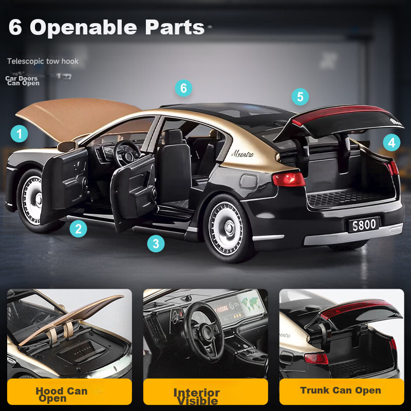 Chiyu Bugatti Fire Meteor Alloy Simulation Supercar Model Racing Car Toy for Boys 6-1 Gift 6