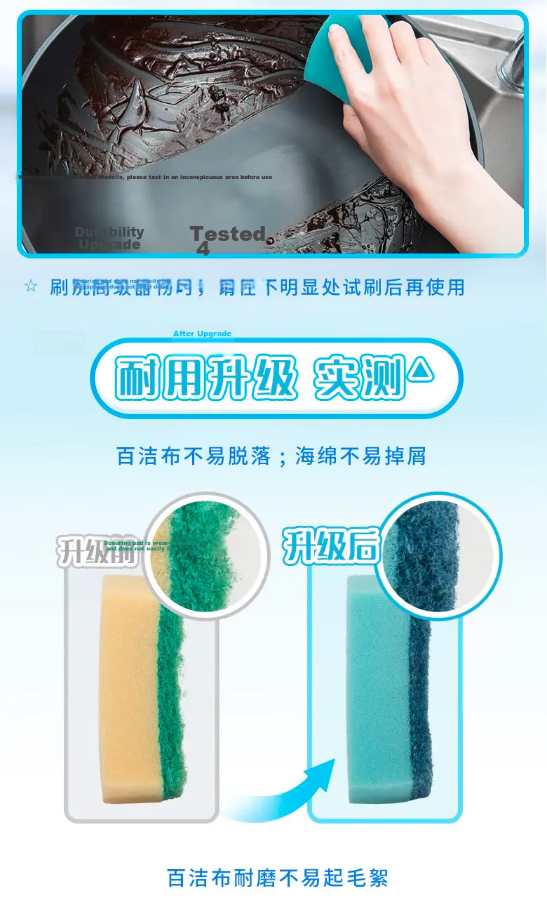 Miaojie Melamine Magic Eraser 20pcs Food-Safe Sponge Blocks Oil and Tea Stain Remover Kitchen Cleaning Shoe Cleaning Tool 5