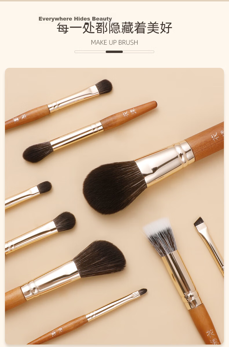 Huayang Portable Brush Set with 5 Multifunctional Brushes for Eyeshadow, Nose Shadow, Blush, And Cosmetics - Perfect for May Day Outings 20