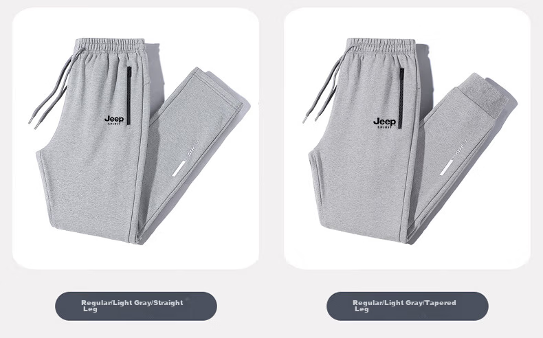 JEEP SPIRIT Men's Sweatpants, Autumn And Winter Casual Style for Young And Middle-Aged, Solid Color Winter Loose Fit, Dark Gray Tapered Leg Fleece-Lined, 5XL 12