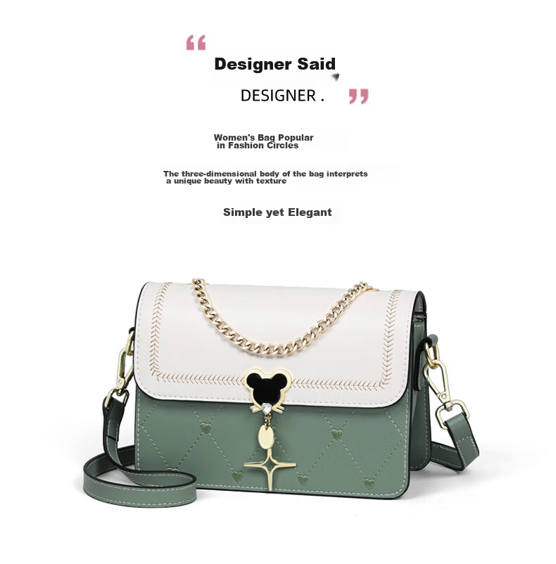 Love Sea Cowhide Leather Women's Shoulder Bag Crossbody Bag Trendy Underarm Bag Boutique Birthday Gift High-End Feel for Girlfriend Wife 9
