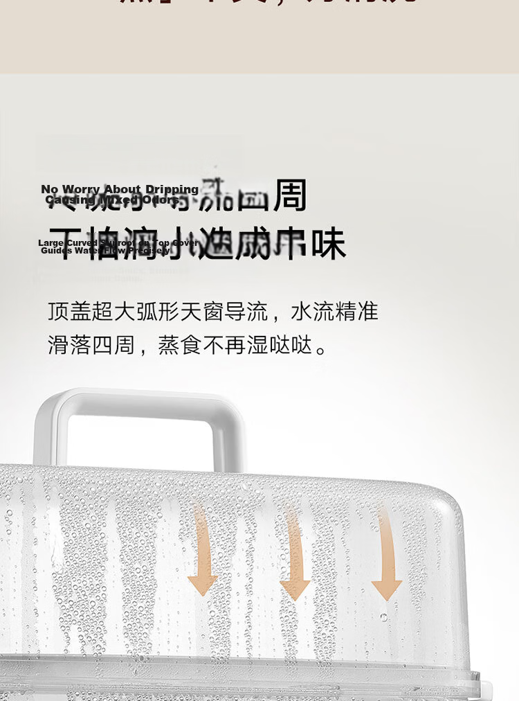Mijia Xiaomi Smart Multifunctional Electric Steamer Cooker Egg Boiler Household Multi-Purpose All-in-One Machine Steamed Fish Buns Grains Food-Grade Material Double-Layer Large Capacity 12L 18