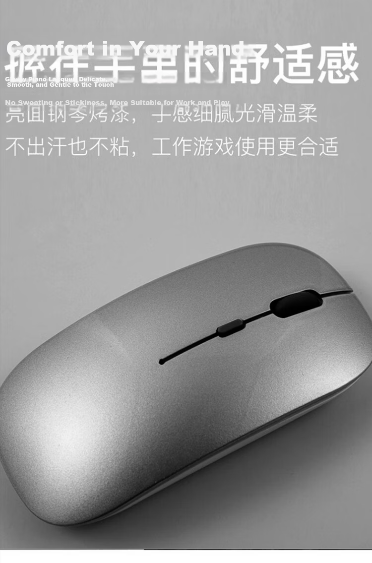 LINGSHE M175 Rechargeable Wireless Bluetooth + 2.4G Dual-Mode Silent Mouse Ivory White Bluetooth + 2.4G Dual-Mode Silent Version for Laptop 9