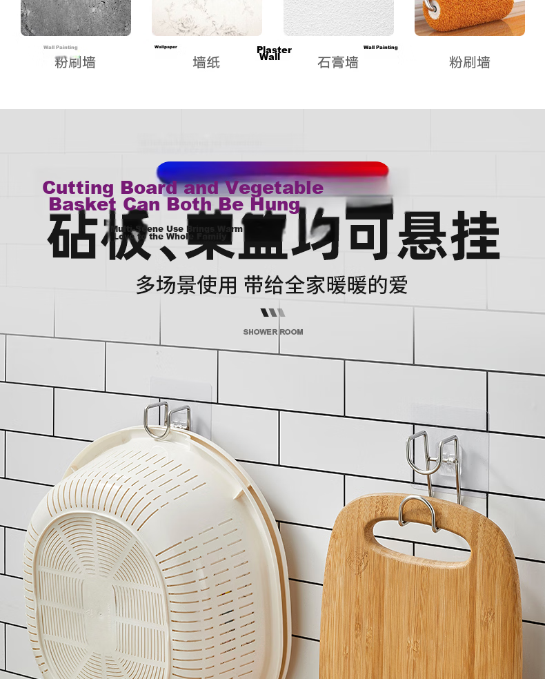 Zigman Stainless Steel Basin Hook Strong Adhesive Basin Rack Hook Bathroom No-Trace No-Drill 3-Pack 13