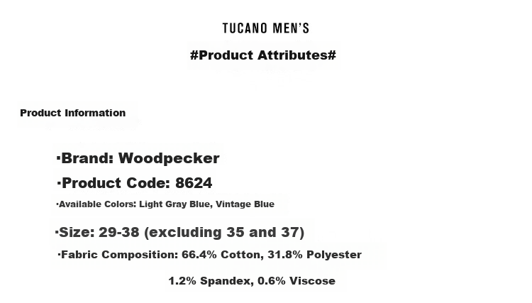 TUCANO Men's Summer Fashion Casual Loose Straight-Leg Cropped Jeans Retro Blue 32 7