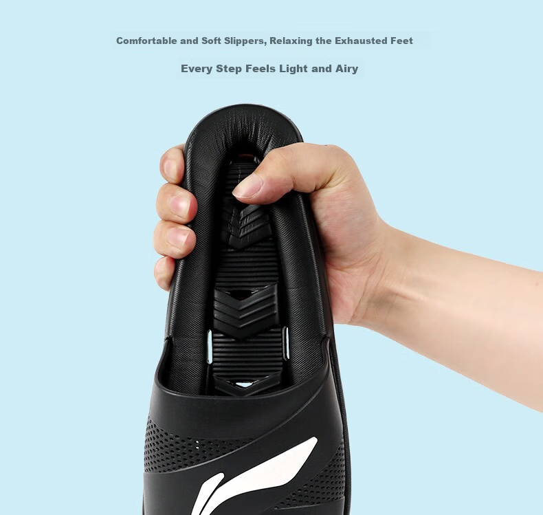 Li-Ning Slippers, Sports Sandals for Men And Women, Summer Outdoor Wear, Non-Slip, Indoor And Outdoor Use, Comfortable, Lightweight, Breathable, Slide Sandals 4