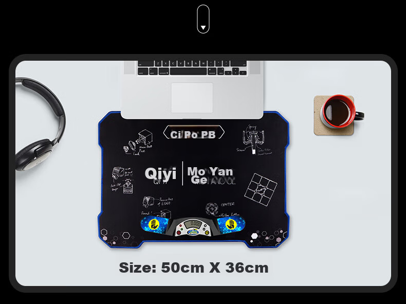 Qiyi Magic Cube Timer + Mat Competition Speed Stacking Cups New Year Gift Three Cube Mat Professional Competition Use 12
