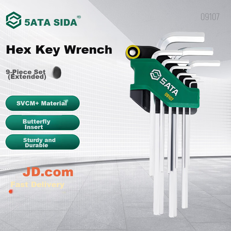 SATA Extended T-Handle Hex Key Screwdriver Set 09107