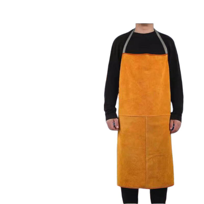 BAIGE Welder Apron Workwear Electric Welding Cowhide Apron Heat Resistant Wear-Resistant Thickened Welder Labor Protection Clothing