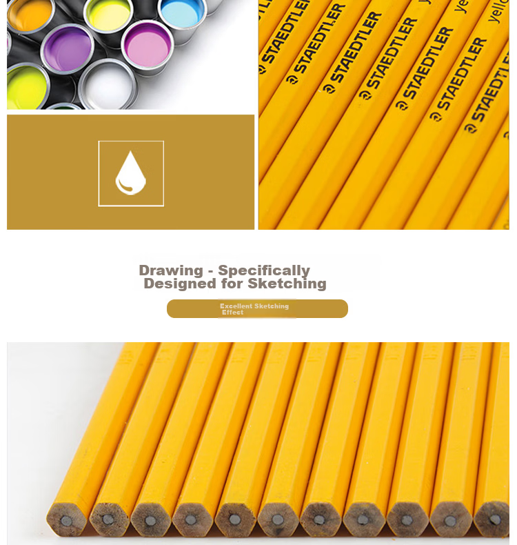 STAEDTLER HB Pencil Classic Hexagonal Wooden Handle for Primary School Students' Exams, Drawing And Sketching, First And Second Grade Art Supplies, Back-To Essential Gift, 12 Pieces/box, 133-HB 5