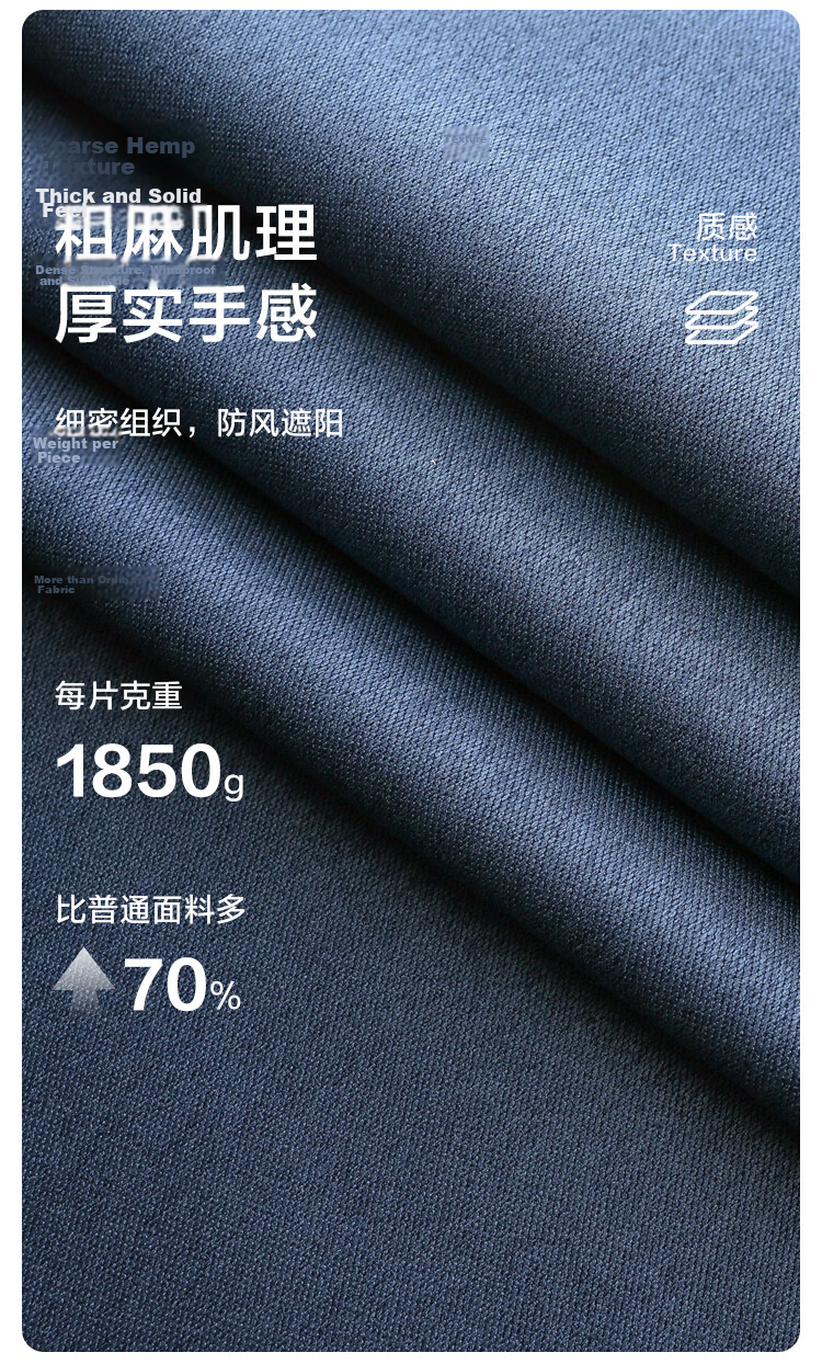 JD Jingzao No-Drill Blackout Curtain Set for Bedroom, Full Coverage, Blue-Grey, 1.8x2.5m, 2 Pieces 8