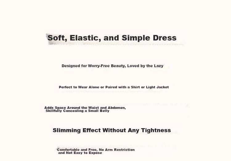 Demana [Comfort Elastic Soft] Summer Simple Style Round Neck Slim Fit Cap Sleeve Petite Elegant Body-Shaping Knit Women's Dress 2