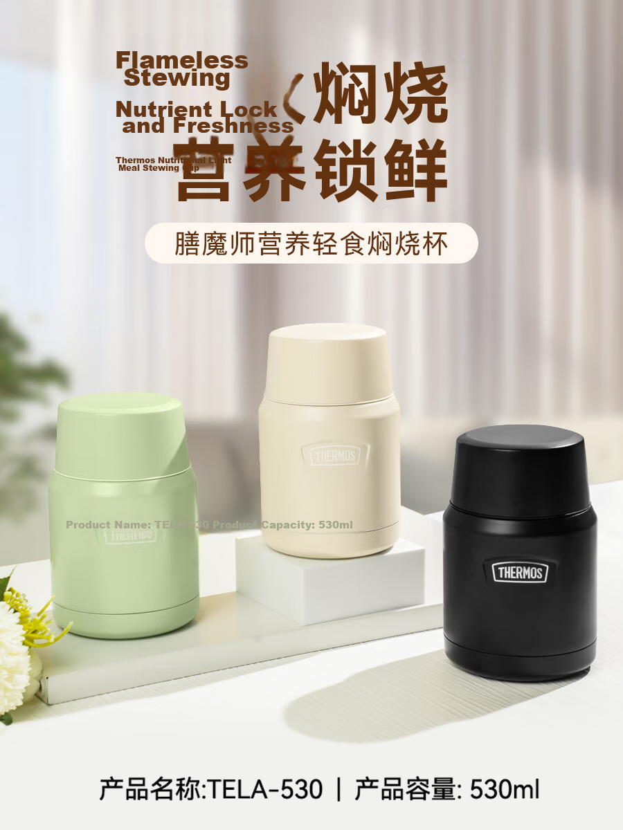 THERMOS Vacuum Insulated Food Jar 530ml for Men, Women And Children, Thermal Lunch Box, Practical Birthday Gift TELA - Gree 2