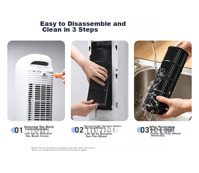 GREE [Negative Ion Aromatherapy Model] Cooling Air Fan, Home Water-Cooled Fan, Bladeless Tower Fan for Living Room, Purifying And Humidifying Electric Fan KS-04S62Dg 29