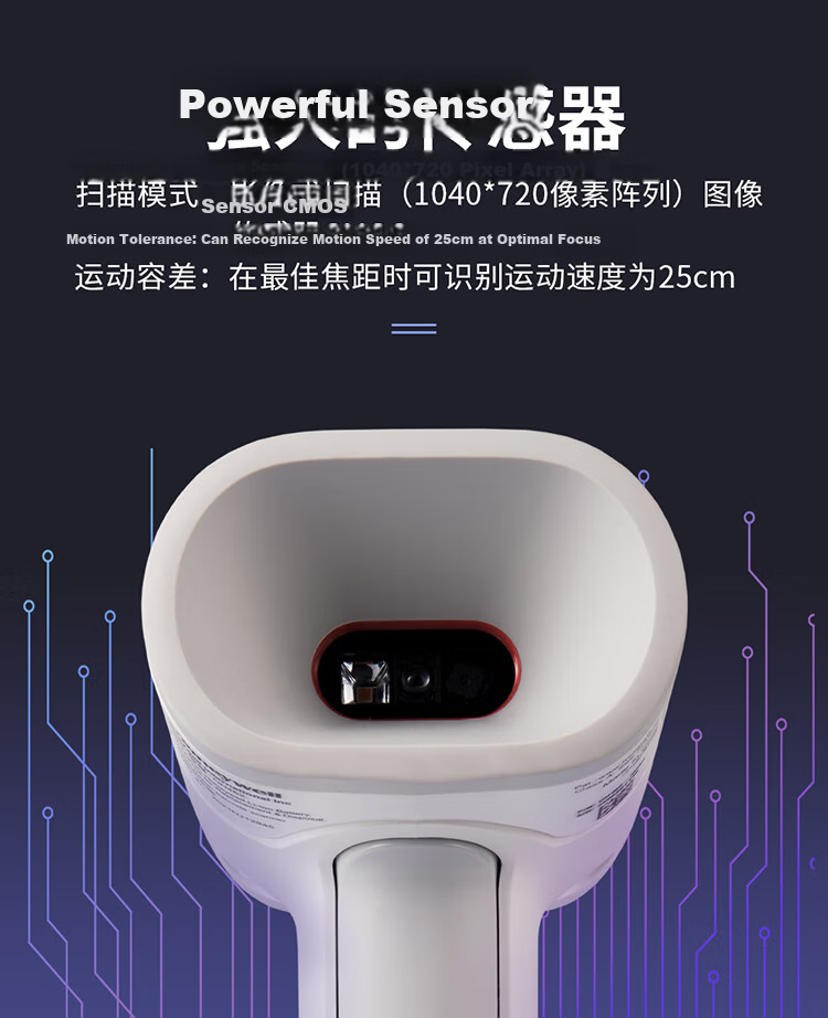 Honeywell Wireless Barcode Scanner OH462 White with Base for Supermarket Warehouse Logistics Express QR Code Reader 9