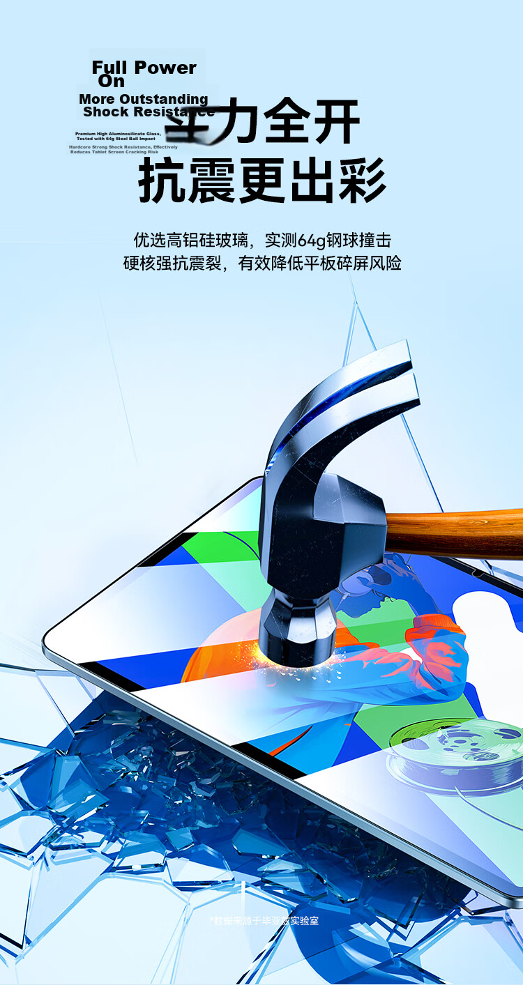 BIAZE 2025 Lenovo Xiaoxin Tablet Pro 12.7-inch HD Tempered Glass Screen Protector Scratch-resistant Anti-fingerprint Protective Film PM209 4