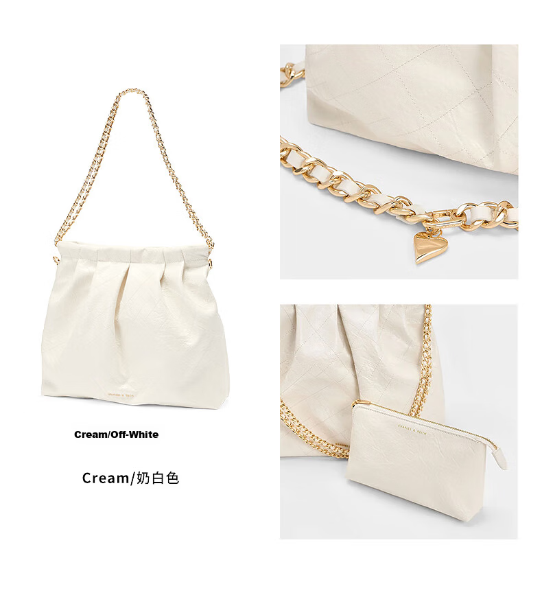 CHARLES & KEITH Large Capacity Mother-Child Chain Crossbody Bag Shoulder Bag for Women Birthday Gift for Girlfriend CK2-40671449 20