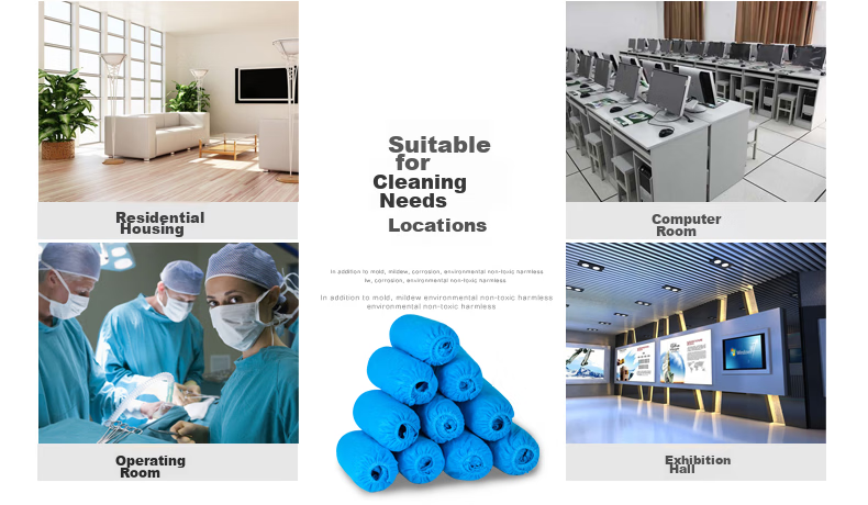 Jinghuisichuang Disposable Shoe Covers [One Size Fits All, Thickened Non-Woven] Dust-Proof Non-Slip 100-Pack JH0970 13