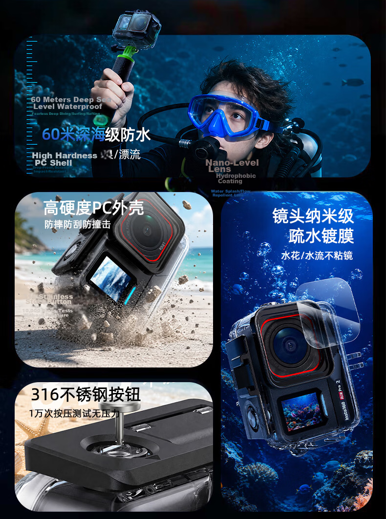 Smorss AcePro2 Camera Cage Quick Release Protective Carrying Bag Scratch-Resistant Durable Sports Camera Accessory Case 2