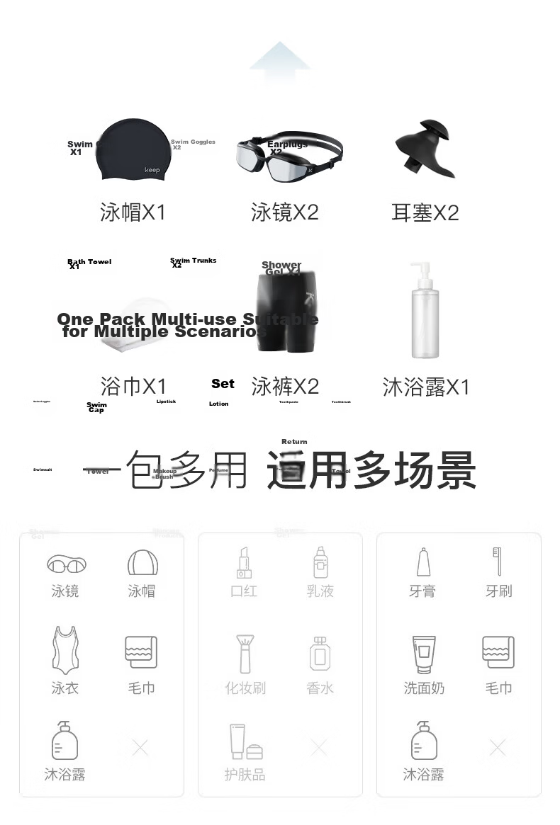Keep Swimming Bag Unisex Fitness Portable Large Capacity Waterproof Beach Tote Toiletry Storage Bag Swimming Gear 126 3