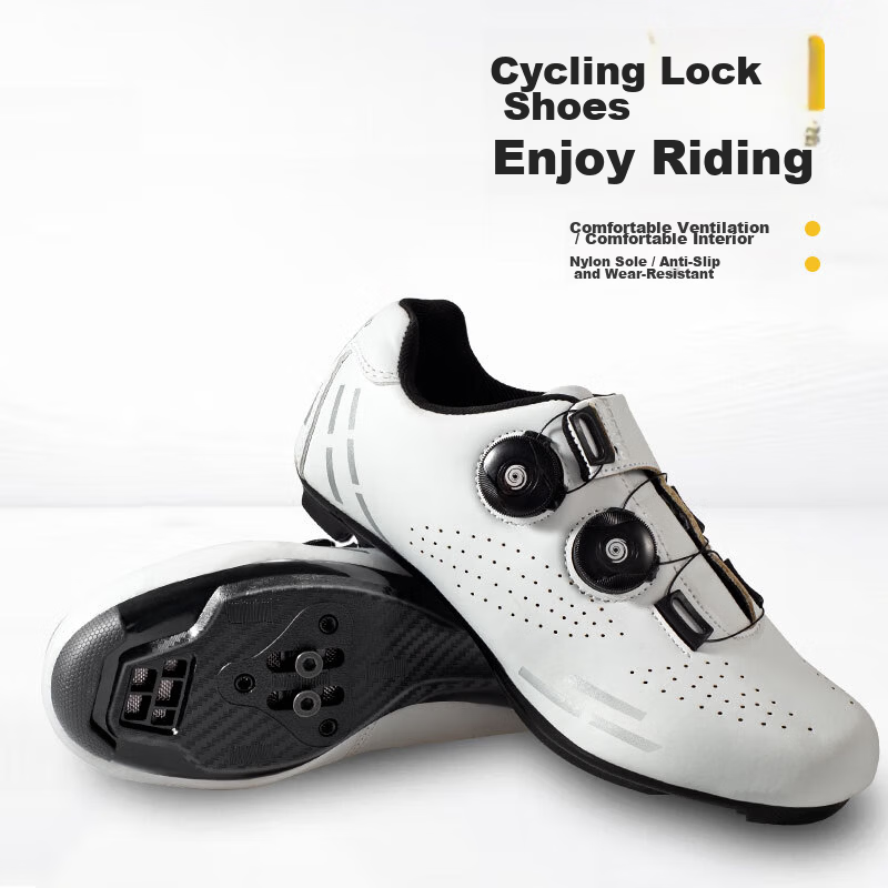 ROGTYO Road Bike Cycling Shoes Mountain Road Professional Clipless Shoes Breathable Unisex Cycling Lock Shoes