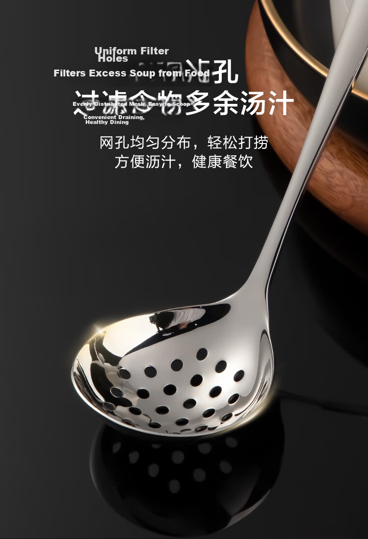 JD Original Spoon, Soup And Rice Spoon, 304 Stainless Steel Food Grade Cutlery, Serving Spoon [Large Spoon Surface] 1 Piece 8