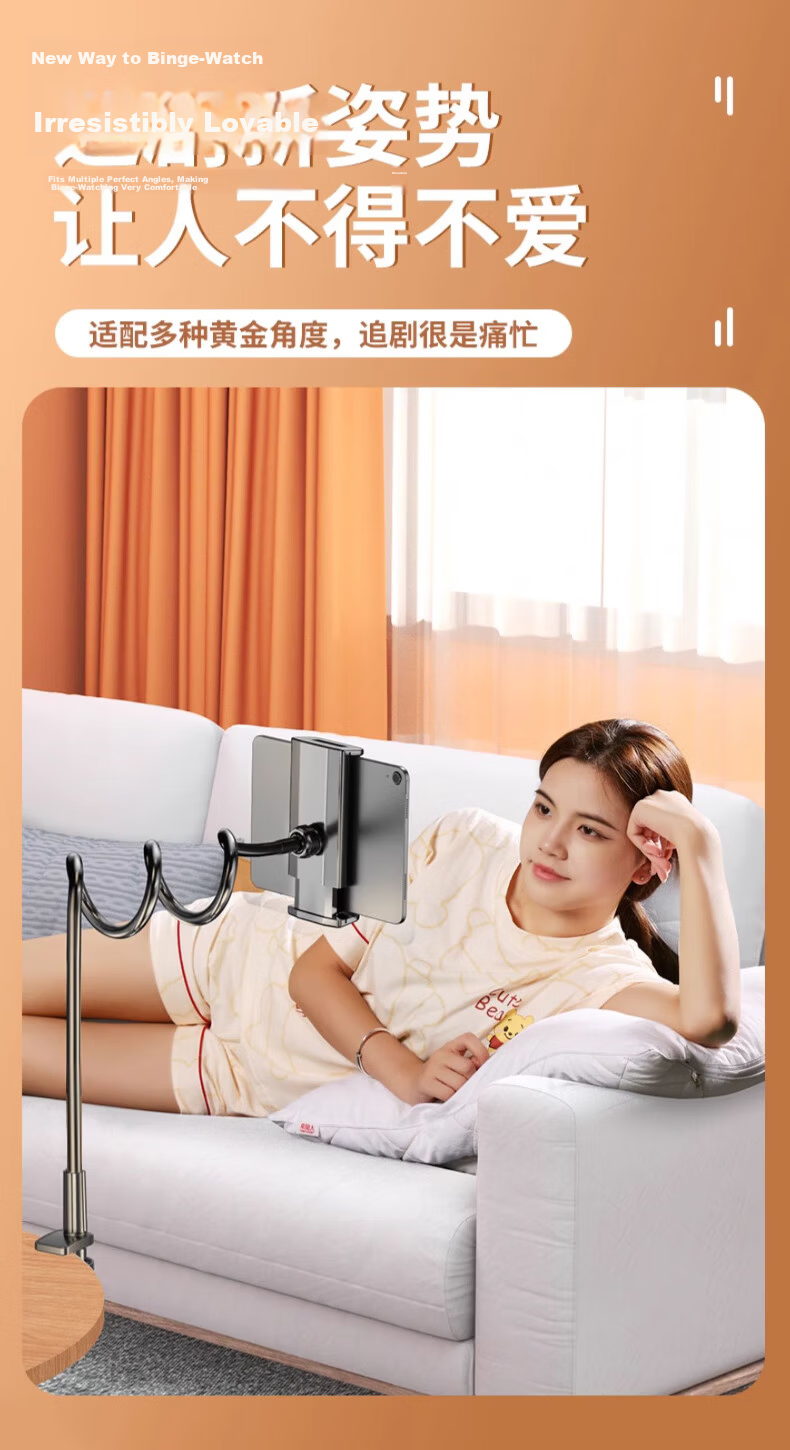 Stiger [Stable Upgrade] Phone Stand, Bedside Tablet Holder, Lazy Stand, IPad Holder, Desktop Exam Stand, Bedside Dorm Stand, TV Binge-Watching Live Streaming Online Class Stand, Universal Overhead Shooting Stand 28