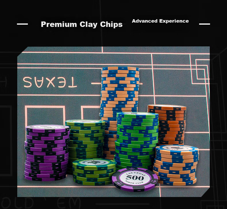 Huasheng 100 Face Value Clay Poker Chips, Texas Hold'em Mahjong Card Game Specialized Chips, Premium Chips, Points Coins H-029 10