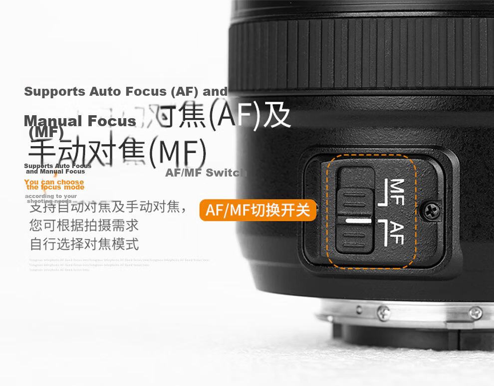 YONGNUO 50F1.8R DF Multi-Format R-Mount Full-Frame Standard Prime Lens, Compatible with R-Mount Mirrorless Cameras, White Shell 7