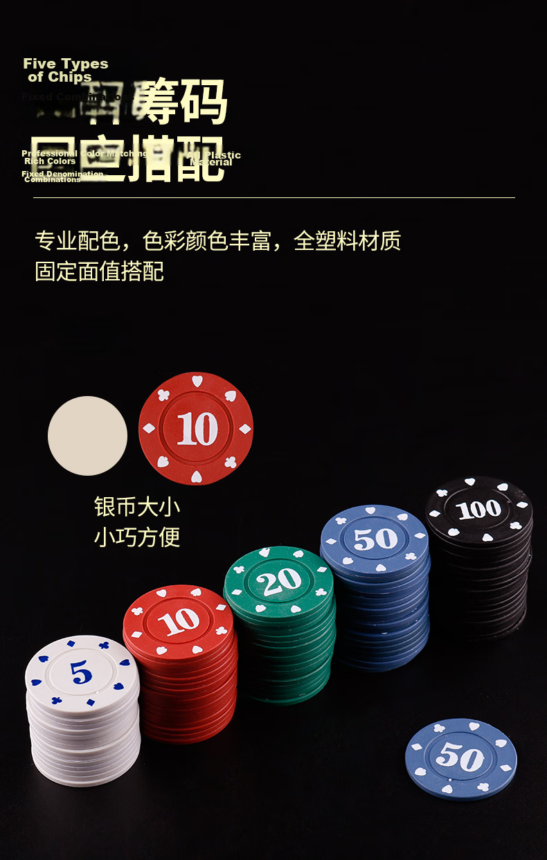 Zihu Poker Chip Set, Texas Hold'em Chips, Card Game Chips, Mahjong Chips, Specialized for Card Rooms, Points And Voucher Chips 3