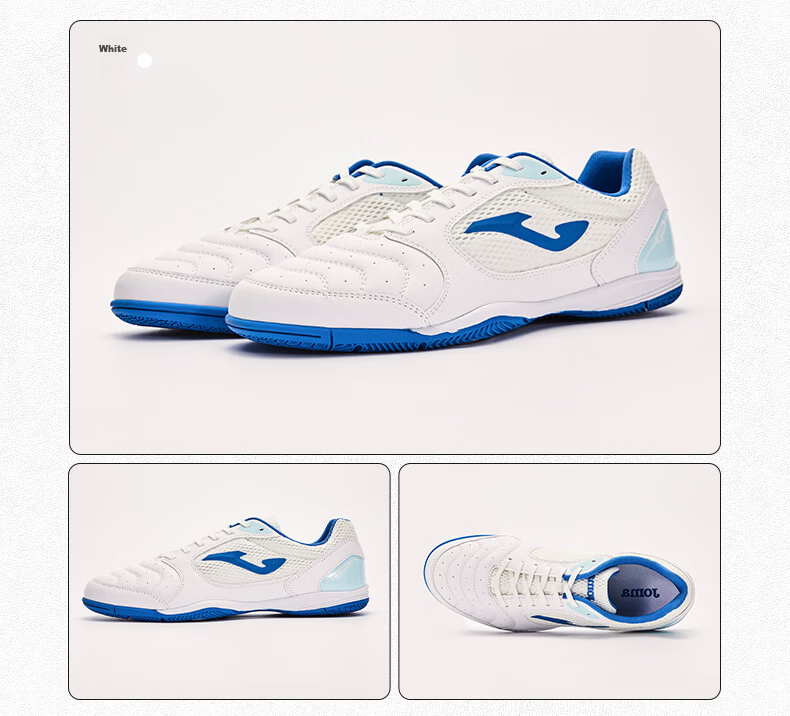 JOMA Adult Soccer Shoes Men's Turf Indoor Flat Football Training Shoes Blue White Size 39 11
