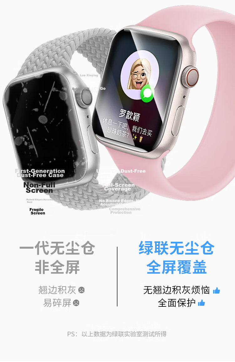 Ugreen New S11 Premium Microcrystalline Film Screen Protector for Apple Watch S11/10 42mm Dust-Free Scratch-Resistant Durable Protective Film 16