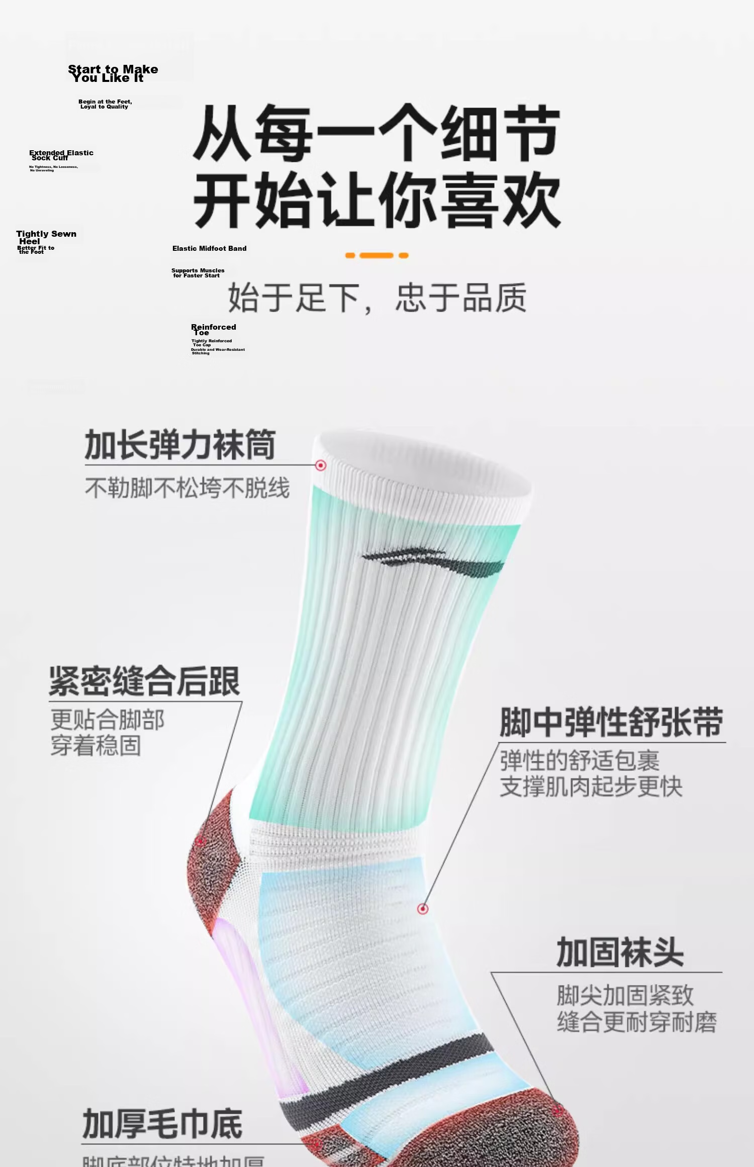 LI-NING Sports Basketball Socks Long Tube Anti-Slip Wear-Resistant Training Socks High Tube Unisex 3