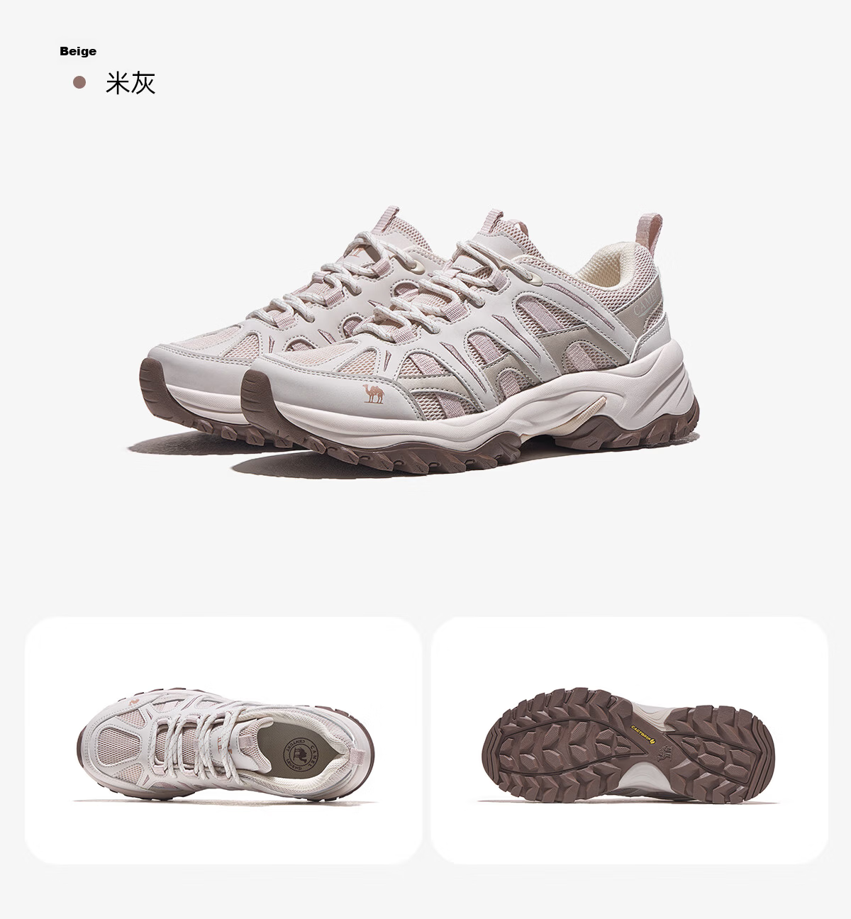 CAMEL [Dilraba Same Style - Yunyi 2.0] Outdoor Hiking Shoes Unisex Non-Slip Wear-Resistant Trekking Sneakers 3023 32