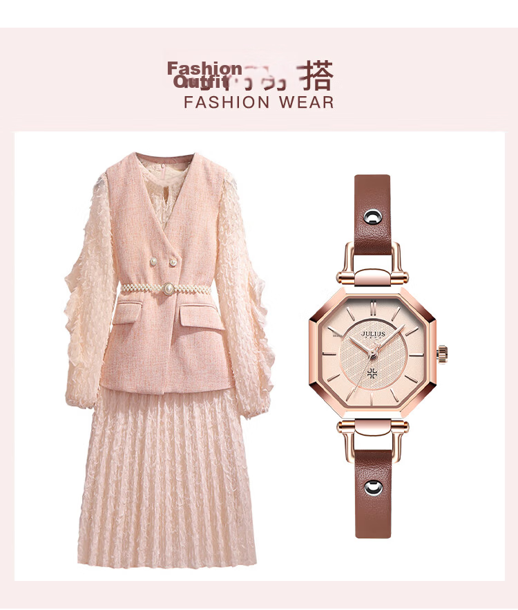 Julius [Best-Seller Recommendation] Women's Watch, Korean-Style Youthful Simple Watch, Student Watch, Waterproof Ladies' Wristwatch, Women's Watch 1055 14