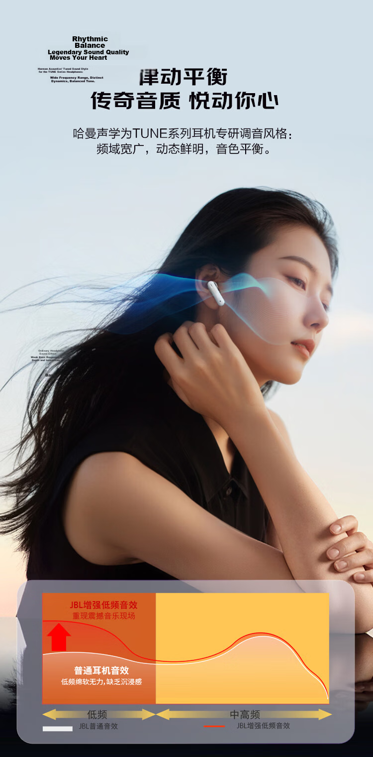 JBL TUNE FLEX2 Active Noise Cancelling True Wireless Bluetooth Earphones, Gaming In-Ear Semi-In Crystal Bean Upgrade, Gift for Men And Women, White 7