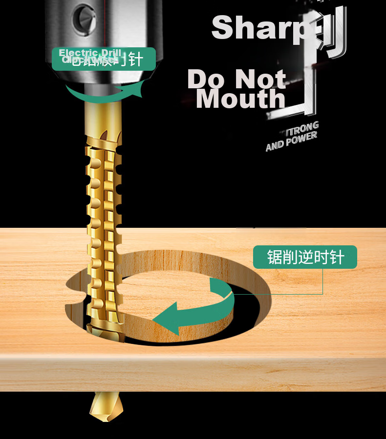 GREENER Pagoda Drill Bit 6-Piece Set Hole Enlarger Step Drill Bit Cone Drill Bit for Steel Plate Metal 8