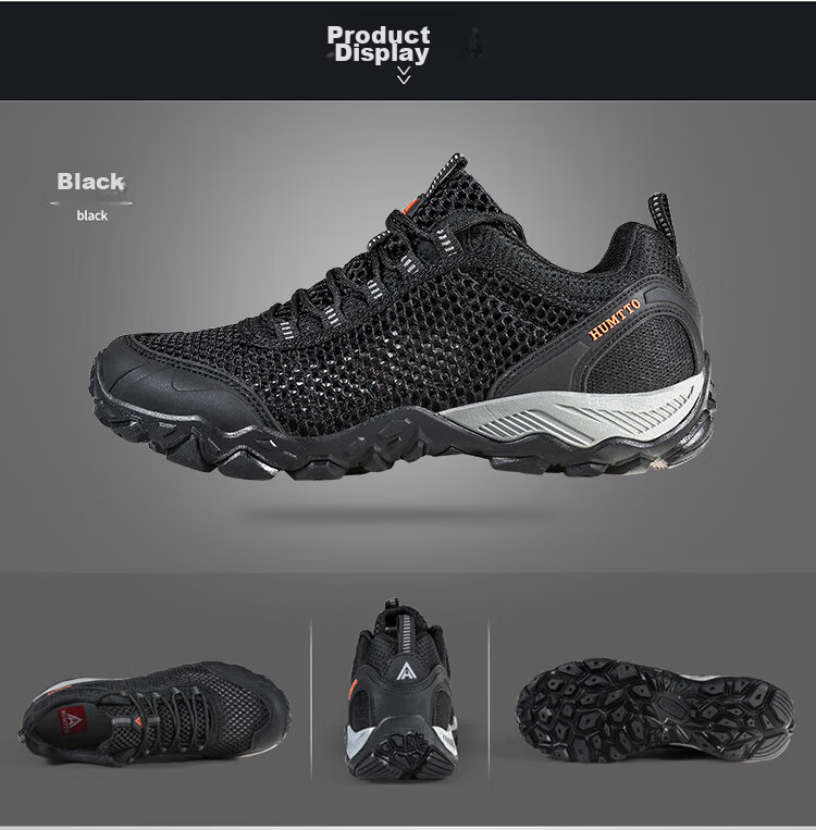 HUMTTO Mesh Hiking Shoes Non-slip Wear-resistant Men's Outdoor Mountaineering Breathable Casual Shoes Sand Camouflage Size 43 13