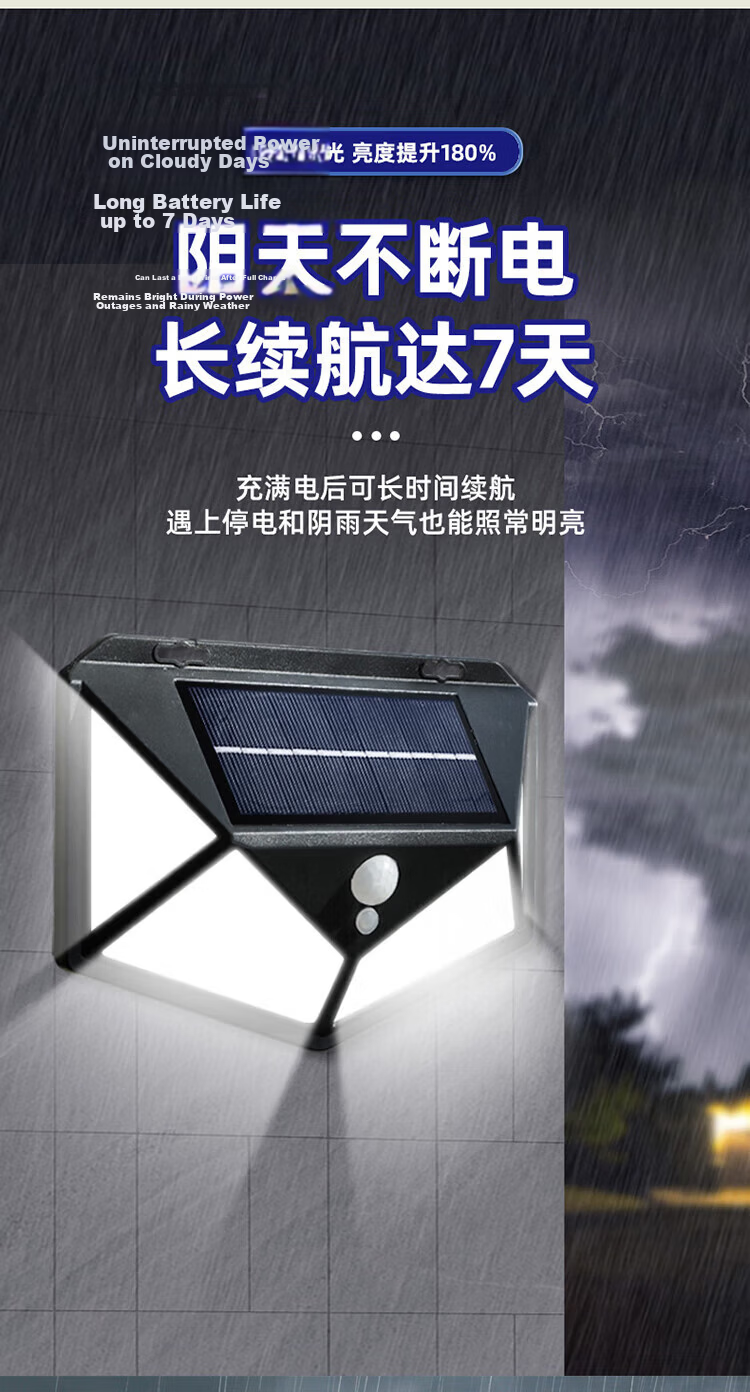 Datouren Solar Outdoor Lighting Human Body Sensor Street Light Home Wall Waterproof Floodlight 14