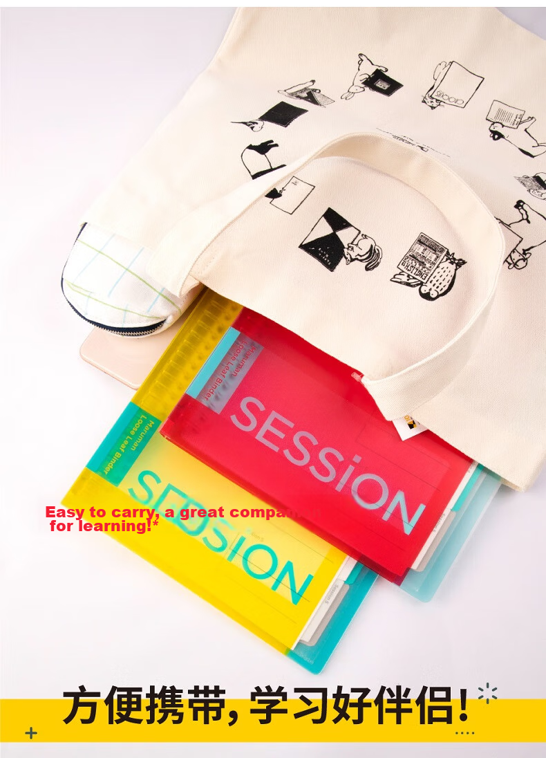 MARUMAN Loose-Leaf Notebook, Journal, Memo Pad, Diary, Meeting Minutes Book, Transparent Color FM310-98 12