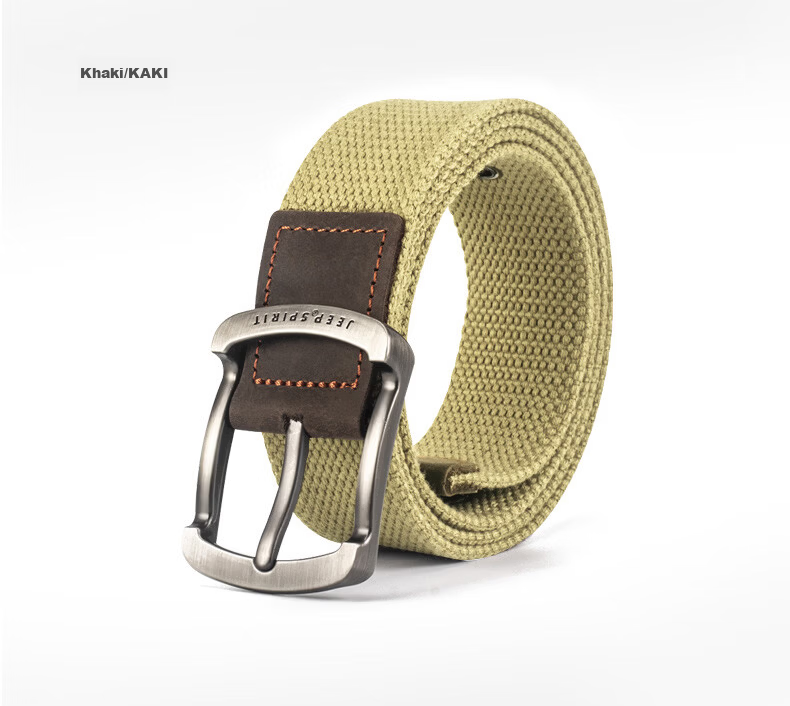JEEP SPIRIT Men's Canvas Belt Durable Fashion Waistband Korean Style 13