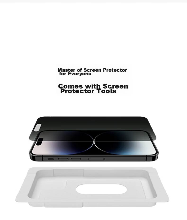 BELKIN Apple iPhone 15 Pro Tempered Glass Screen Protector Privacy Anti-Spy Film Antibacterial Shockproof OVA149 17