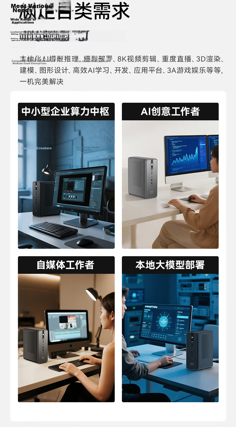 SEAVIV R1 AMD AI Max+395 128GB+2TB Mini Workstation Desktop Computer Local Large Model Deployment OpenClaw Lobster Farming [2026 New Model] 1